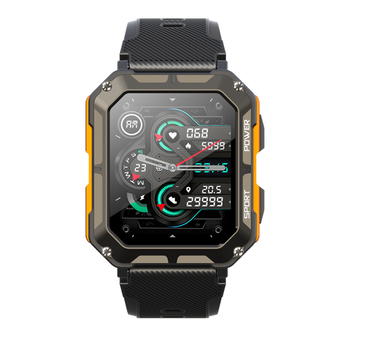 C20 Pro Smart Watch, Rugged Outdoor Design 1.83" HD Screen 123 Sports Modes eprolo