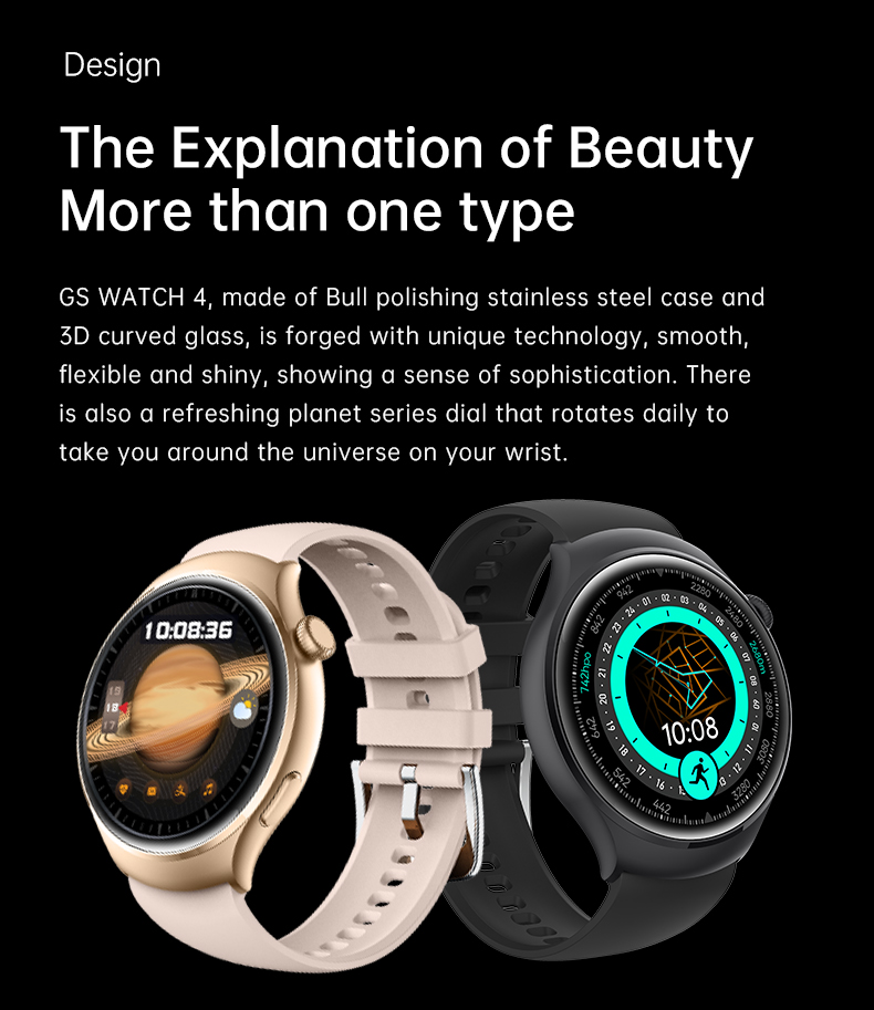 GS Watch 4 Smart Bracelet, Full‑Circle AMOLED, NFC, Health & Bluetooth Calls eprolo