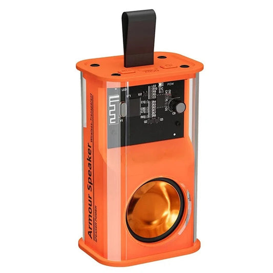 A36 Wireless Bluetooth Speaker LED TWS Subwoofer Transparent Cyberpunk Design eprolo