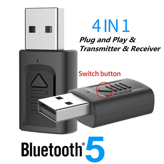 M135 4-in-1 Bluetooth 5.0 AUX USB Audio Adapter for Car TV PC Headset eprolo