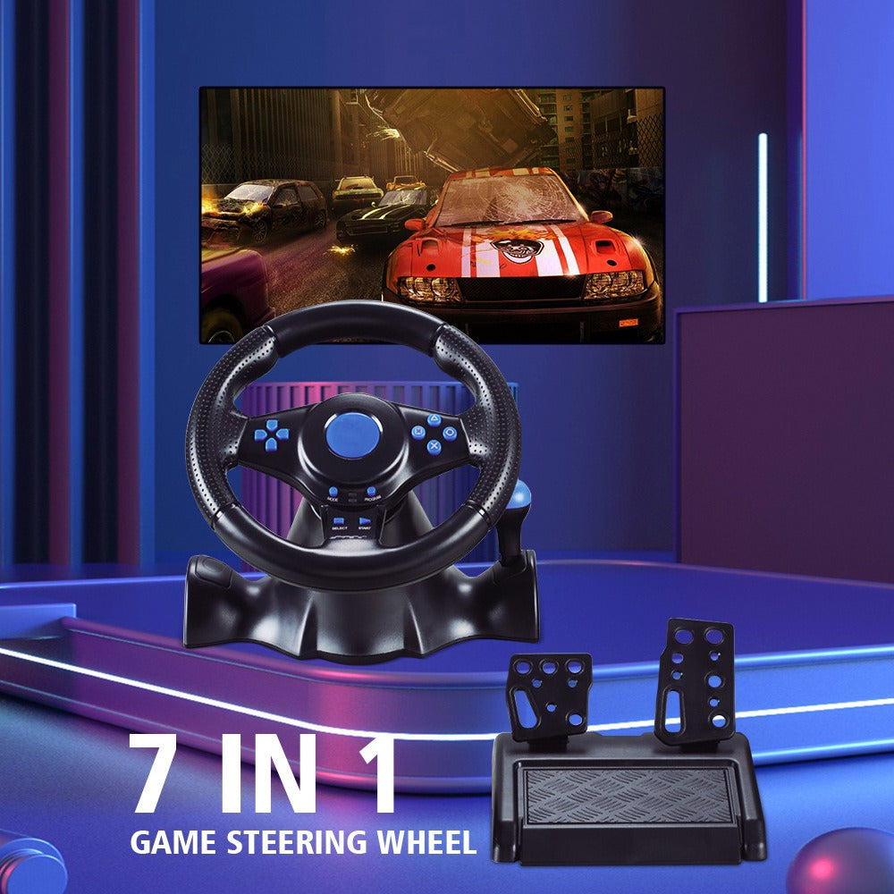 7-in-1 Multi-Platform Racing Wheel with Pedals, Compatible with PS4/PS3/Xbox/Switch eprolo