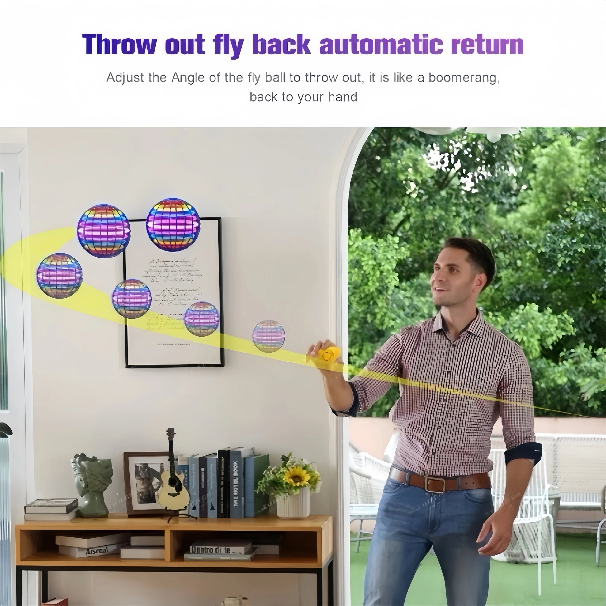 Flying Spinner Ball Toy LED Hover Boomerang Fly Orb Magic Gift for Kids eprolo