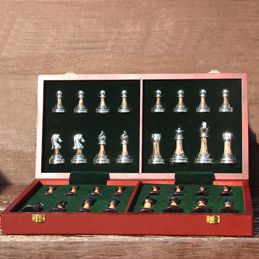 Luxury Metal Acrylic Jade-Look Chess Set with 45cm Board – Gift Ready eprolo