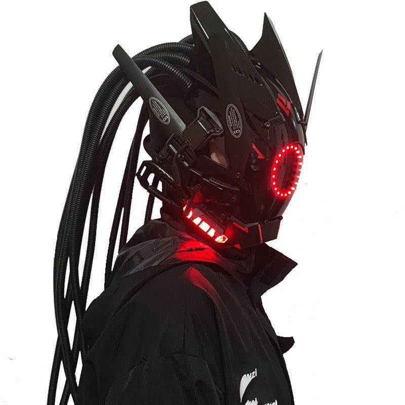 Cyberpunk LED Mask with Wings and Lights for Festivals, Cosplay, Holidays eprolo