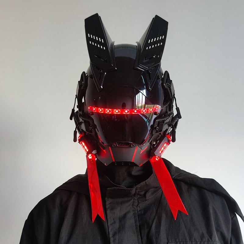 Cyberpunk LED Mask with Wings and Lights for Festivals, Cosplay, Holidays eprolo