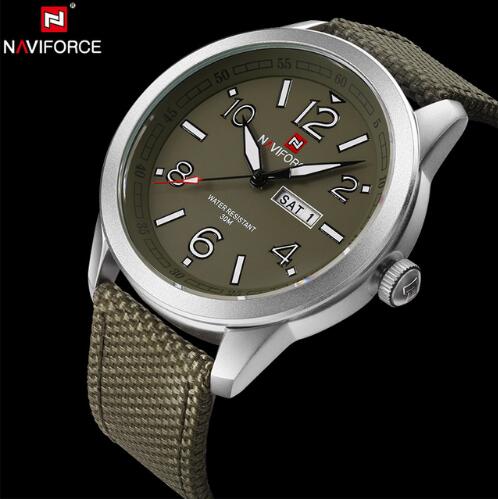 NAVIFORCE NF9101 Military Sport Watch with Date Display Nylon Strap eprolo