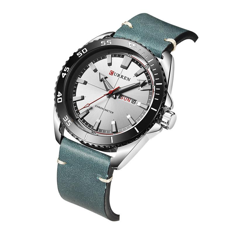 CURREN Luxury Men's Leather Quartz Watch - 45mm Dial, Japan Movement, Water Resistant eprolo