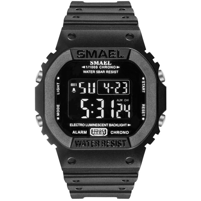 SMAEL 1801 Digital Sports Watch for Men - Military Waterproof LED Stopwatch eprolo