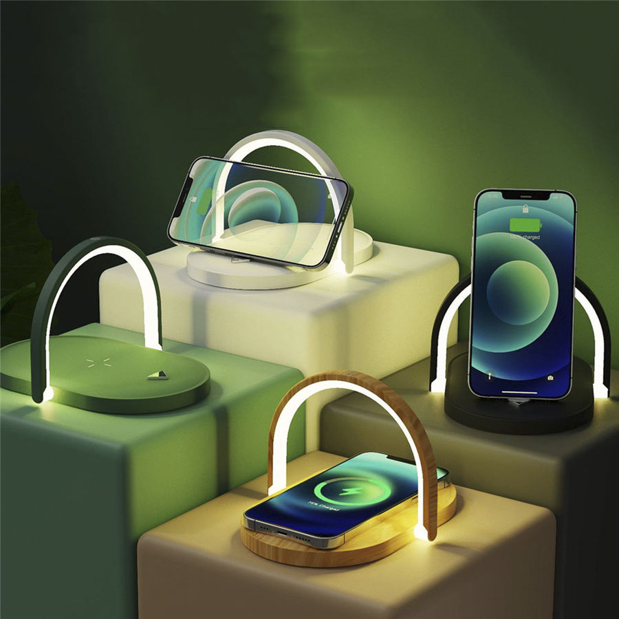 3-in-1 15W Wireless Charger Lamp with Phone Stand and Night Light eprolo