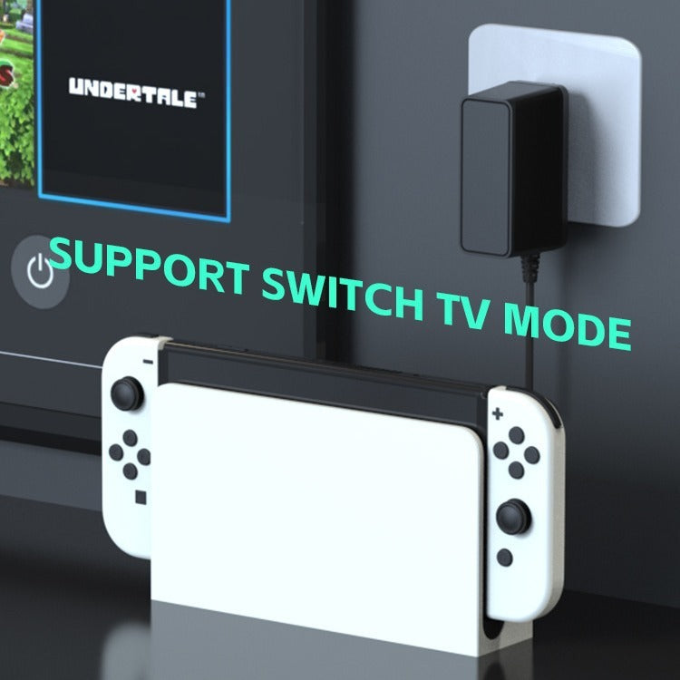 NS Switch Fast Charger Plug 15V PD3.0 with 1.5m Type-C Cable for TV Mode eprolo