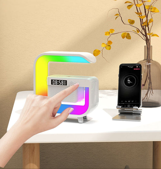 G3 Mini Bluetooth Speaker: Wireless Charger, RGB Night Light, Alarm Clock eprolo