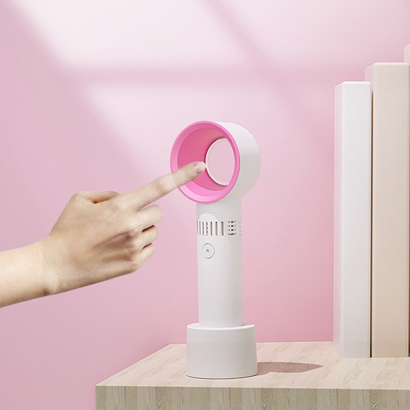 Portable Bladeless Fan USB Rechargeable - 3 Speed, Handheld & Desktop, 1200mAh Battery eprolo