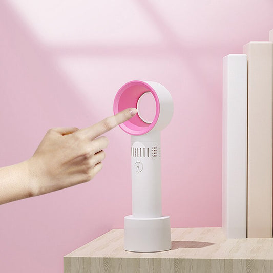 Portable Bladeless Fan USB Rechargeable - 3 Speed, Handheld & Desktop, 1200mAh Battery eprolo