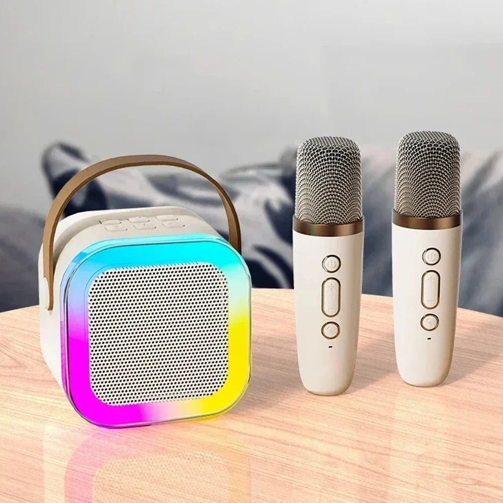 K12 Wireless Karaoke Machine Bluetooth Speaker w/ RGB LED Lights & Microphones eprolo