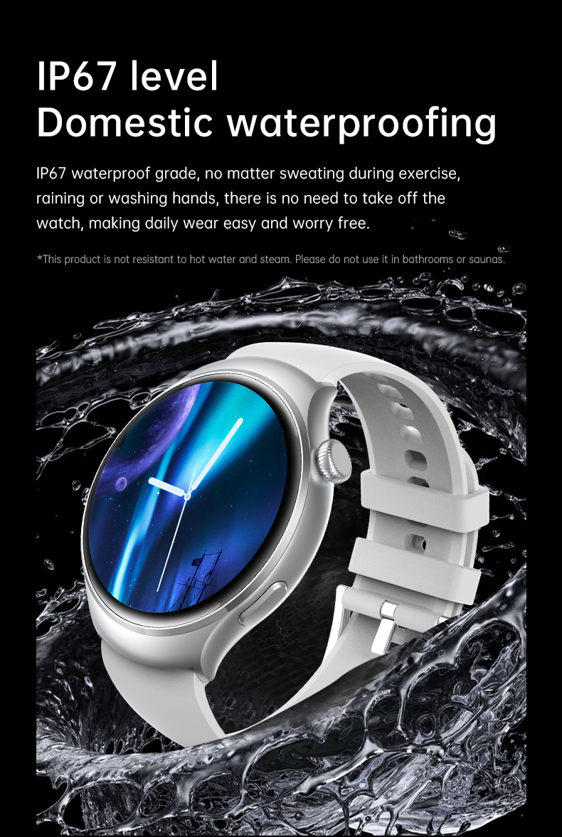 GS Watch 4 Smart Bracelet, Full‑Circle AMOLED, NFC, Health & Bluetooth Calls eprolo