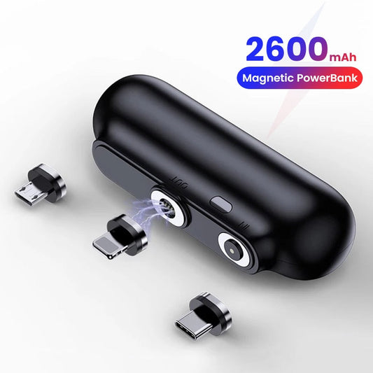 Magnetic Power Bank 2600mAh Portable Charger for iPhone Android Type-C - Mini Wireless External Battery eprolo