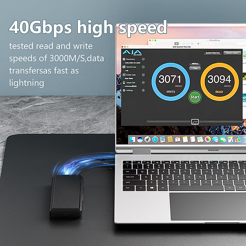 Blueendless M280U4A USB4 SSD Enclosure with Fan, 40Gbps Thunderbolt 4 NVMe M.2 External Case eprolo
