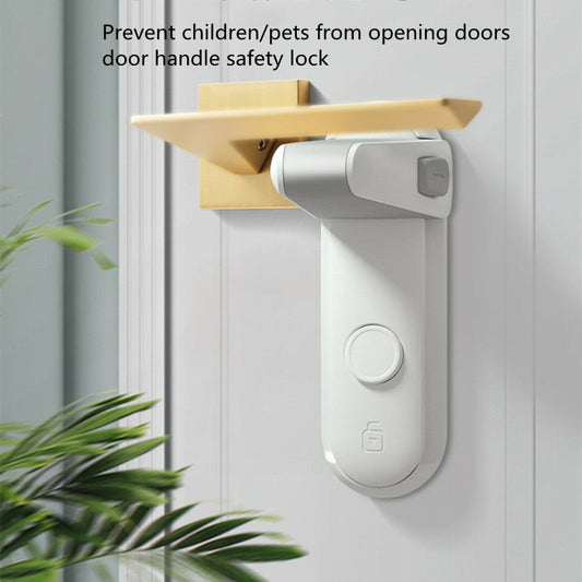 1PC Child Safety Door Handle Lock - Baby & Pet Proof, Easy Install No Drill, 3M Tape, Secure & Stylish eprolo