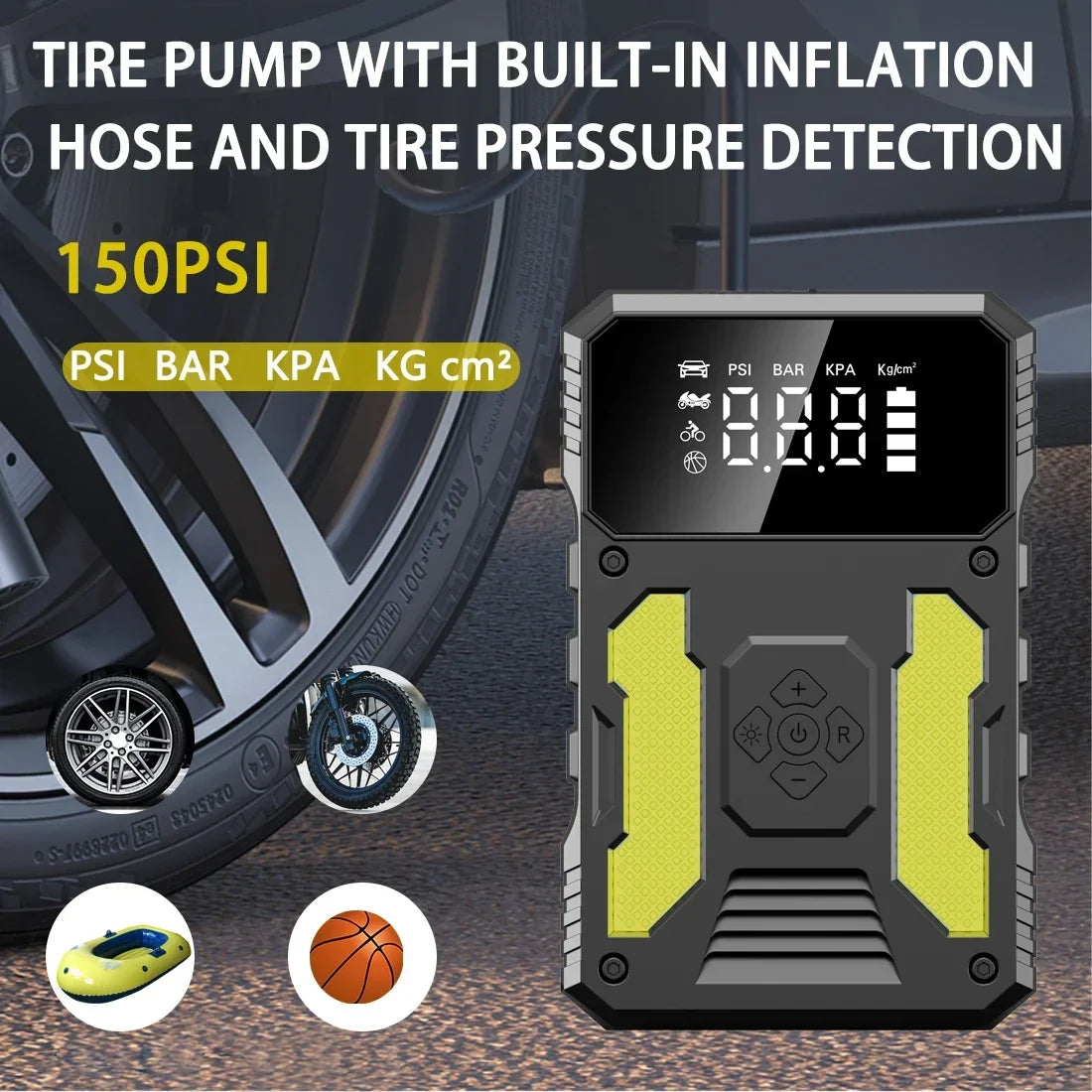 A22 Car Jump Starter with Air Compressor, Power Bank, 12V Battery Booster eprolo
