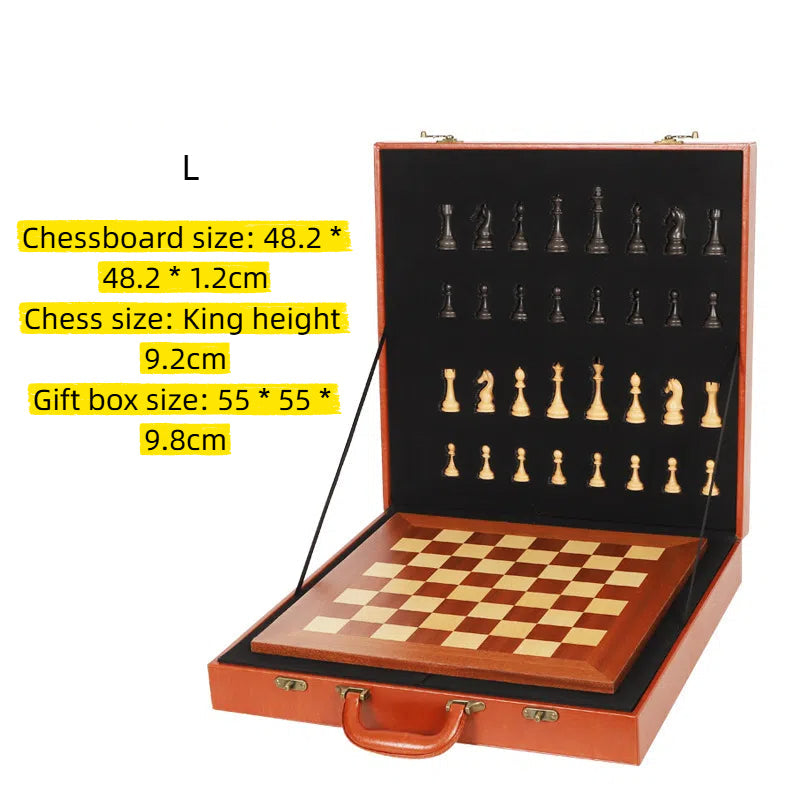 Luxury Wooden Chess Set with Resin Pieces – Premium Adult Chessboard eprolo