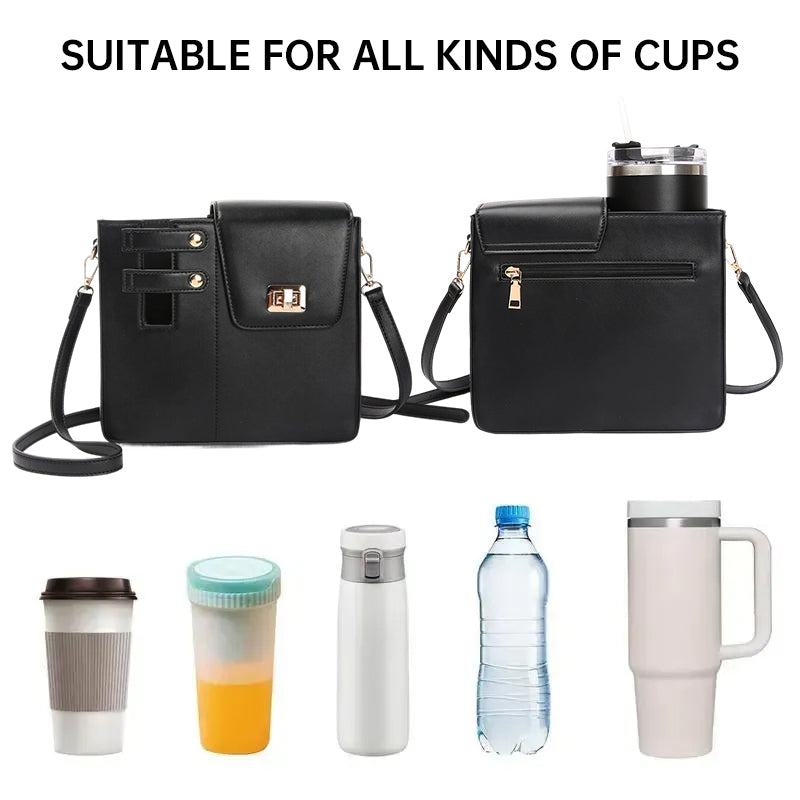 Stylish Crossbody Bag with Insulated Cup Holder for Stanley Tumblers & More eprolo