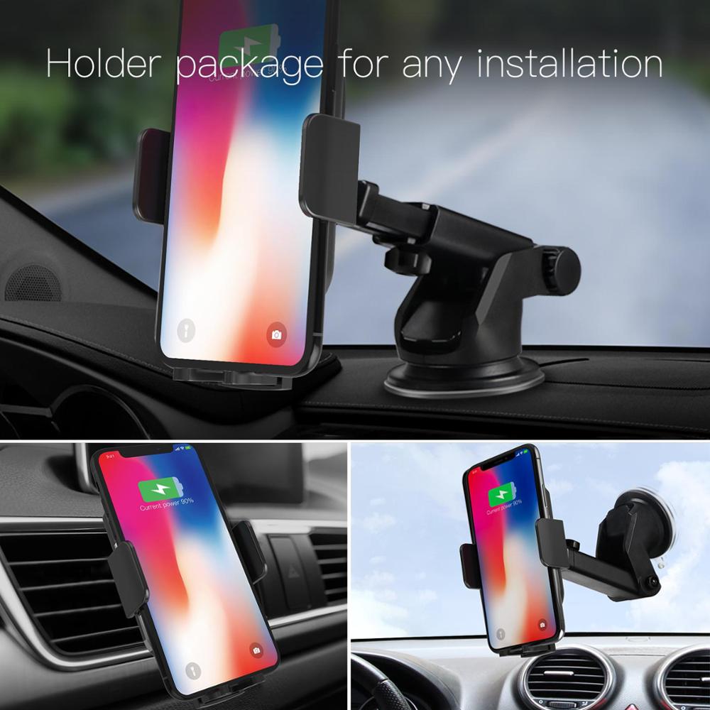 JAKCOM CH2 Auto‑Clamp Qi Wireless Car Charger Holder LED Indicator eprolo