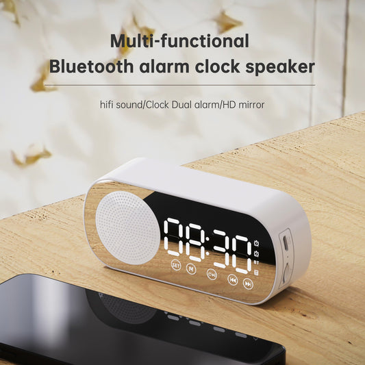 Z7 Bluetooth Alarm Clock Mirror Speaker, TF‑Card Radio, HD Sound 3W eprolo