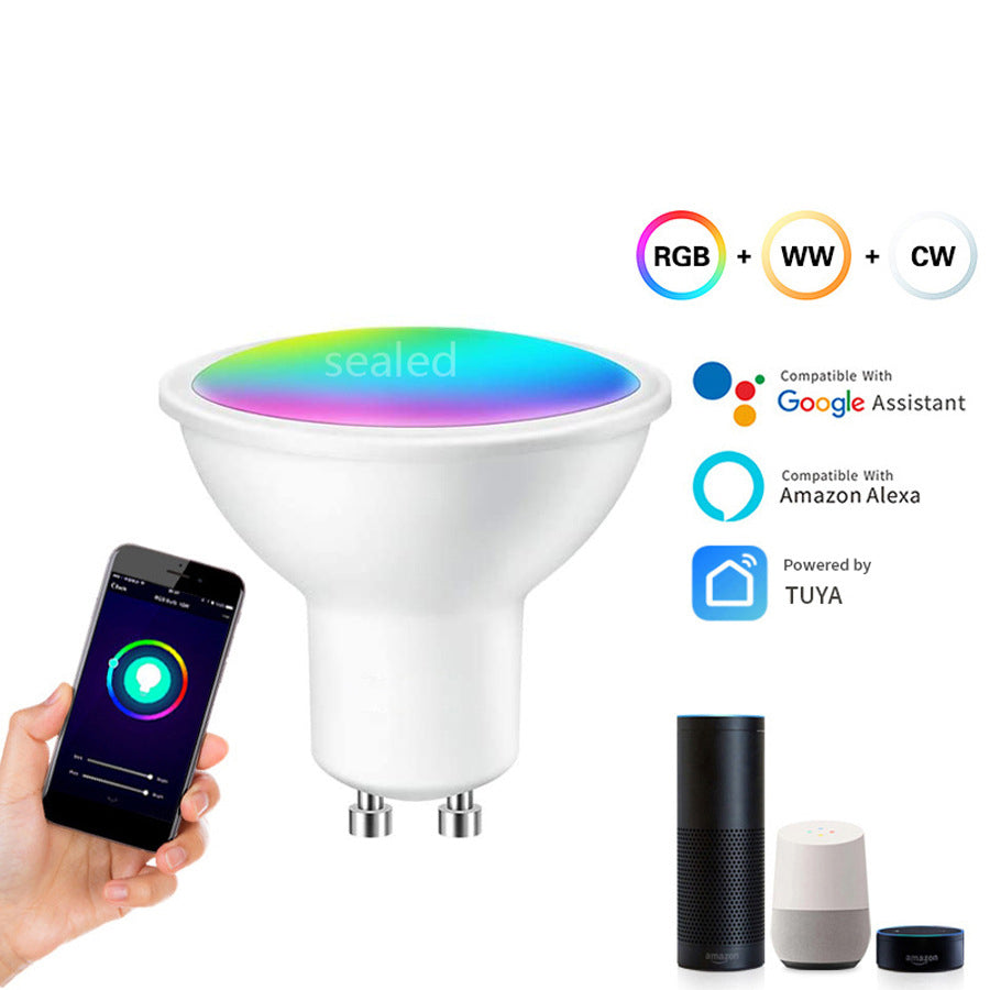 Tuya GU10 Smart Light Bulb RGB+WW+CW, WiFi Voice Control, Works with Google Assistant & Alexa eprolo