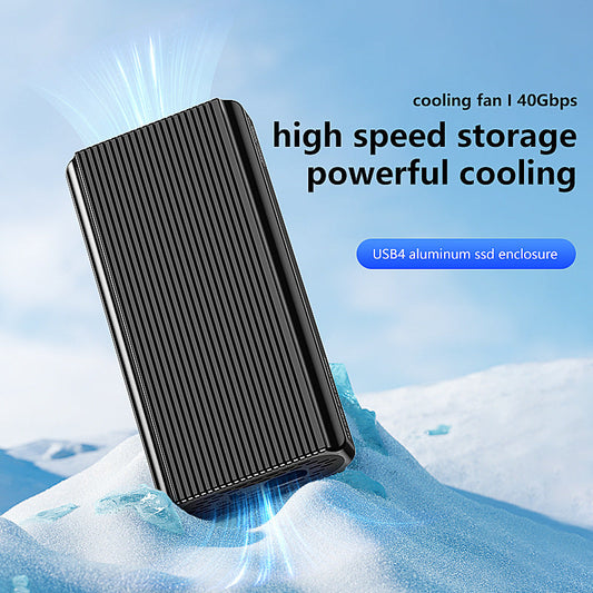 Blueendless M280U4A USB4 SSD Enclosure with Fan, 40Gbps Thunderbolt 4 NVMe M.2 External Case eprolo