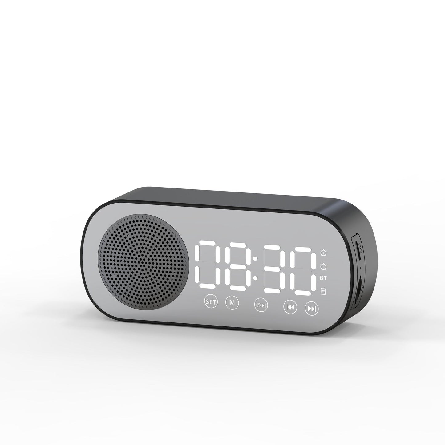 Z7 Bluetooth Alarm Clock Mirror Speaker, TF‑Card Radio, HD Sound 3W eprolo