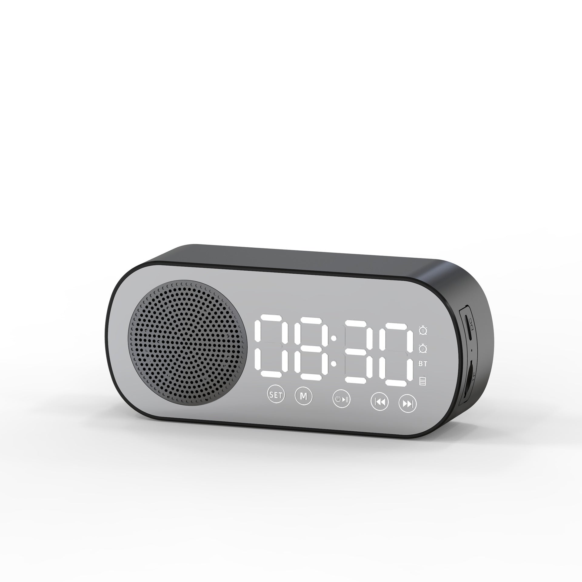 Z7 Bluetooth Alarm Clock Mirror Speaker, TF‑Card Radio, HD Sound 3W eprolo