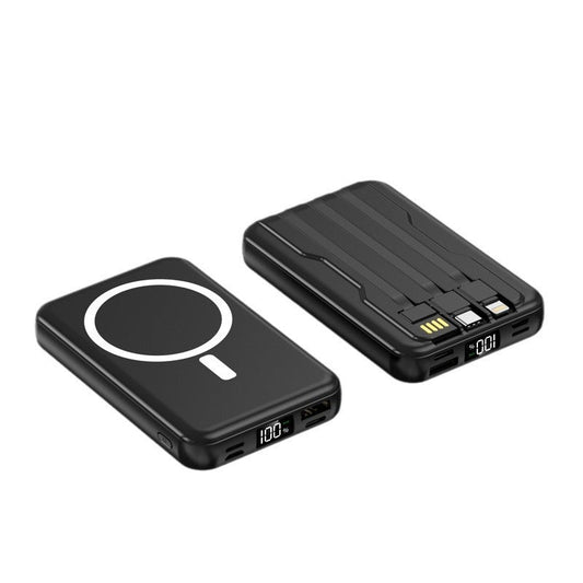 MagSafe Magnetic Wireless Power Bank 10000mAh Mini Fast Charger Built-in Cables eprolo