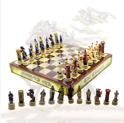 Luxury Resin Movie-Themed Chess Set with Leather Board – Hand-Painted eprolo