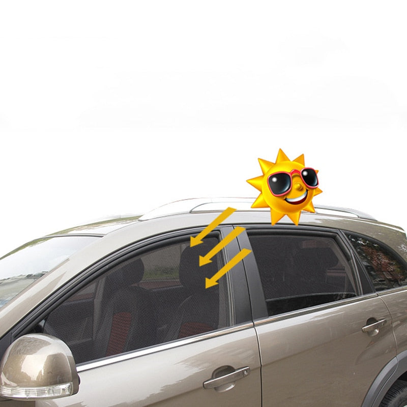 Magnetic Car Sun Shade UV Protection - Front Arc & Back Square Window Mesh Sun Visor eprolo