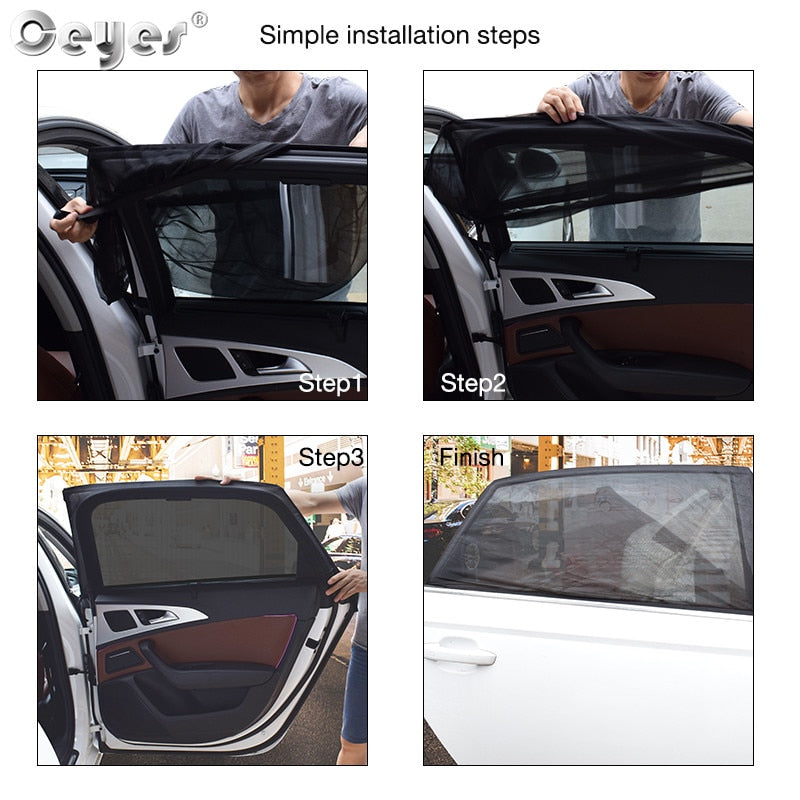 Ceyes 2PCS Car Side Window Sunshade Mesh UV Protection Sun Visor for Privacy & Heat Reduction eprolo