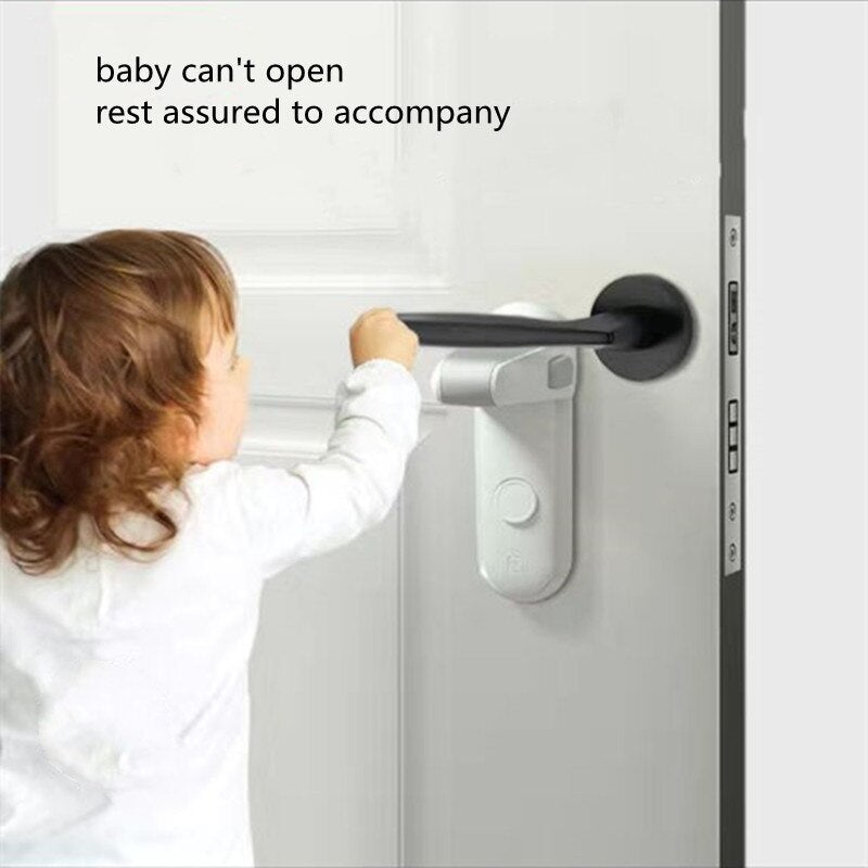 1PC Child Safety Door Handle Lock - Baby & Pet Proof, Easy Install No Drill, 3M Tape, Secure & Stylish eprolo