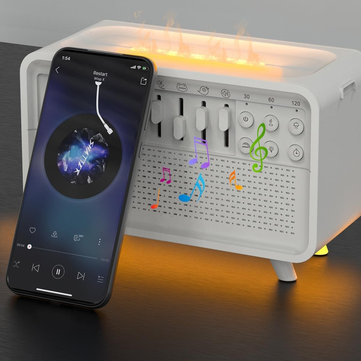 MY-20 White Noise Machine with Diffuser, Bluetooth Speaker, Aromatherapy Humidifier & Night Light eprolo