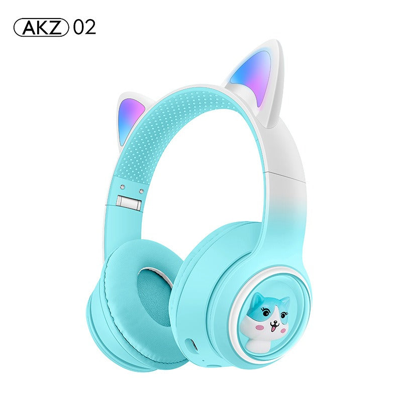 AKZ‑02 Cat Ear Bluetooth Headset with LED Lights & Waterproof Design eprolo