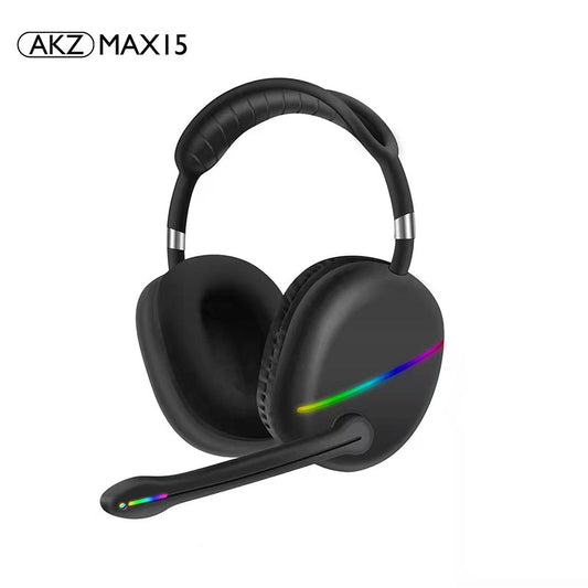 AKZ MAX15 RGB Bluetooth Gaming Headset Stereo Sound Mic Subwoofer 20H Battery Life eprolo