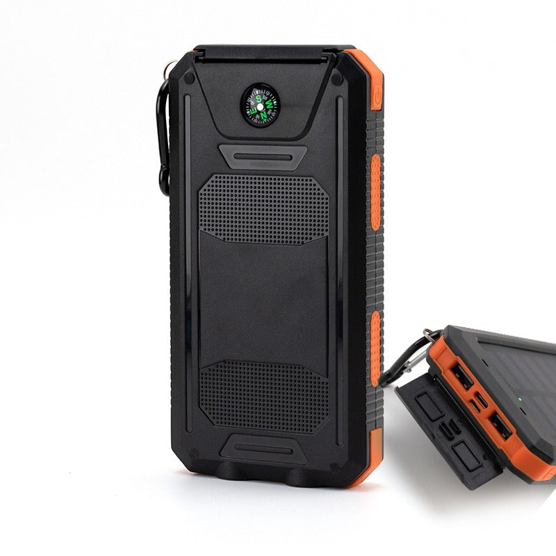 20000mAh Solar Power Bank Waterproof Compass LED Light Dual Output Fast Charge eprolo