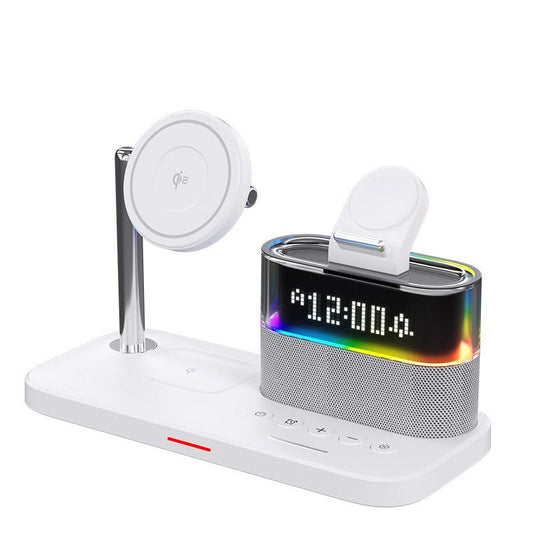 5-in-1 Qi2 Magnetic Wireless Charging Station w/ Alarm Clock, Night Light, 3-in-1 Charger for iPhone, Watch, AirPods eprolo