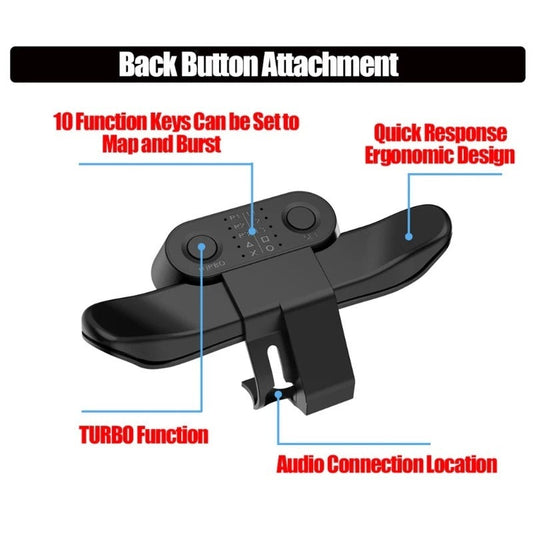 PS4 Back Button Attachment - Programmable Turbo Controller Extension with 10 Function Keys eprolo