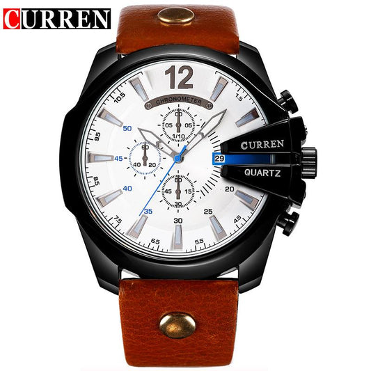 CURREN 8176 Men's Quartz Watch - Luxury Chronometer Leather Strap eprolo