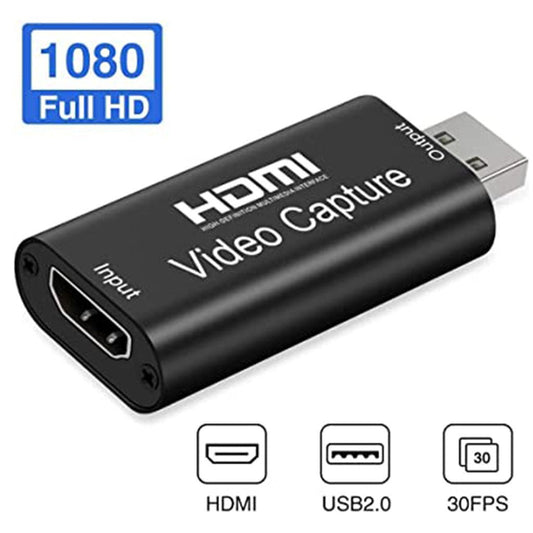 USB 2.0 HDMI Video Capture Card, 1080P 30FPS Game Recording Device for Live Streaming eprolo