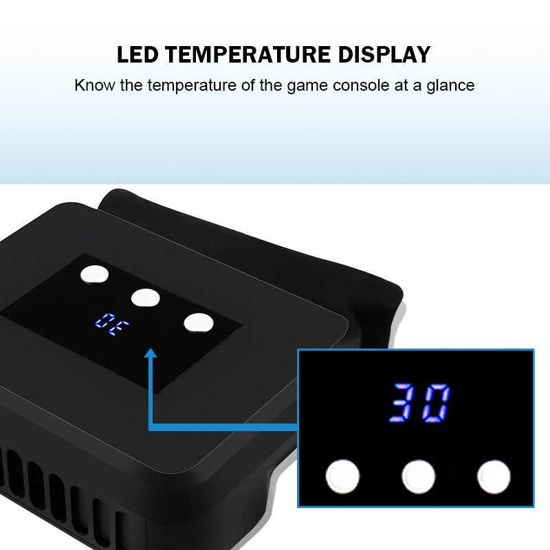 Switch Cooling Fan with LED Temperature Display, Fast Cooling Heatsink Base for Nintendo Console eprolo