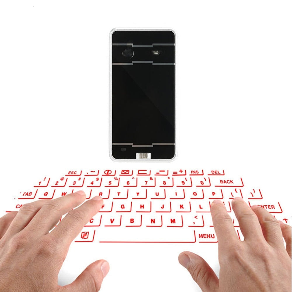 Travor Laser Projection Virtual Keyboard – Portable Bluetooth Keyboard for Smartphone, PC, Tablet, Laptop eprolo