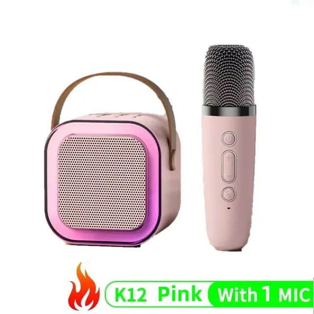 K12 Wireless Karaoke Machine Bluetooth Speaker w/ RGB LED Lights & Microphones eprolo