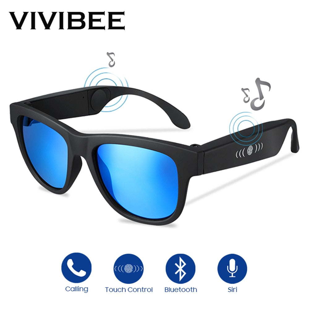 VIVIBEE G1 Bone Conduction Bluetooth Smart Sunglasses Polarized Audio UV400 eprolo