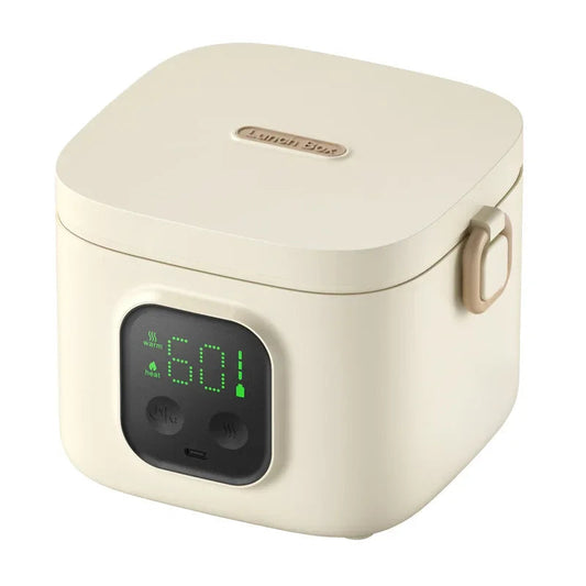 Portable Wireless Electric Heating Lunch Box 800ml/500ml LCD Display Rechargeable eprolo