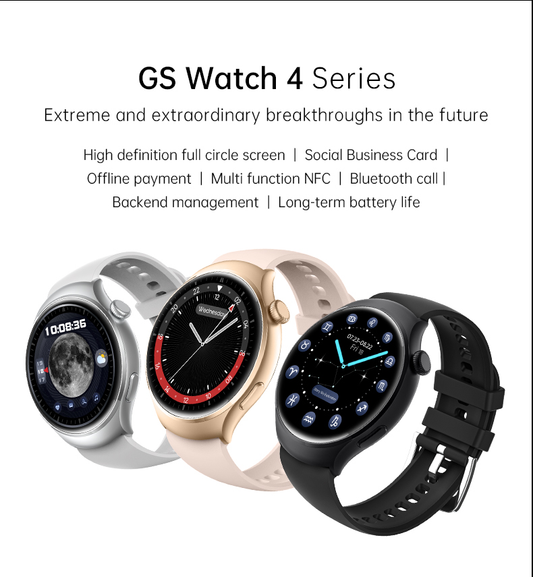 GS Watch 4 Smart Bracelet, Full‑Circle AMOLED, NFC, Health & Bluetooth Calls eprolo